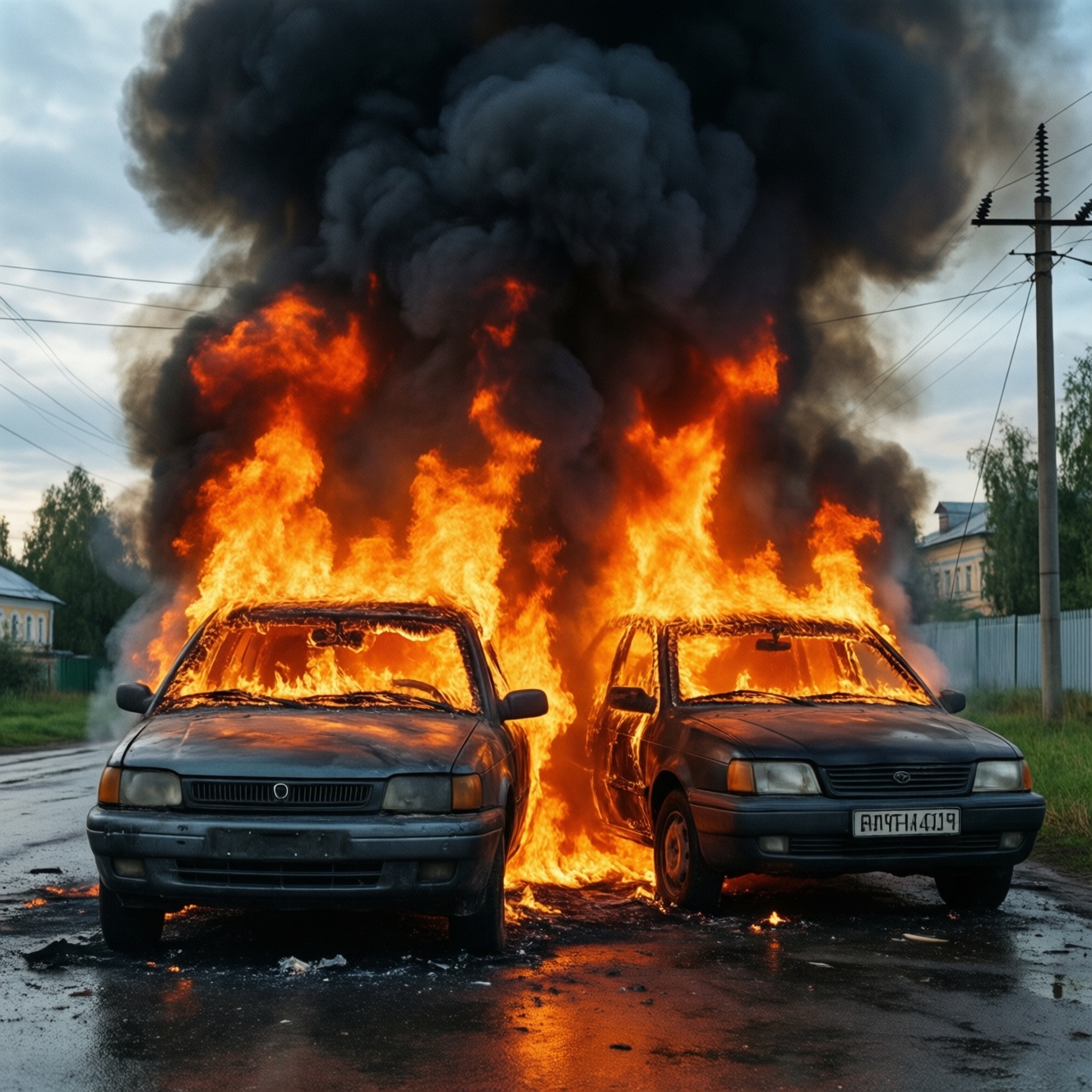В Костромской области за день сгорели два автомобиля из-за проблем с электрикой